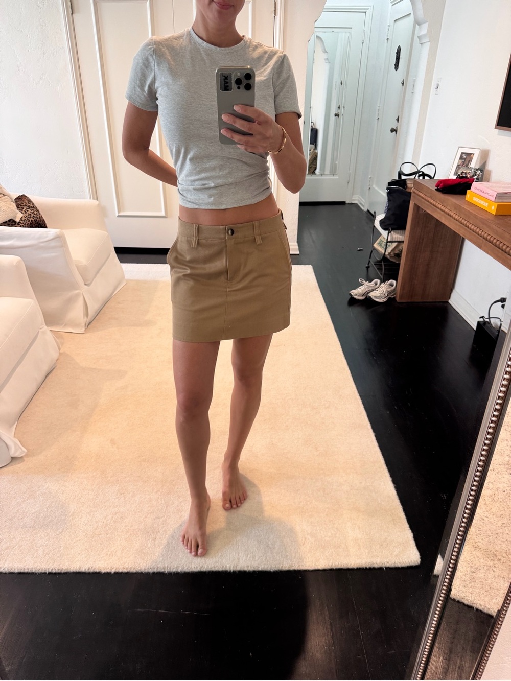 Proenza Schouler Tan Mini Skirt